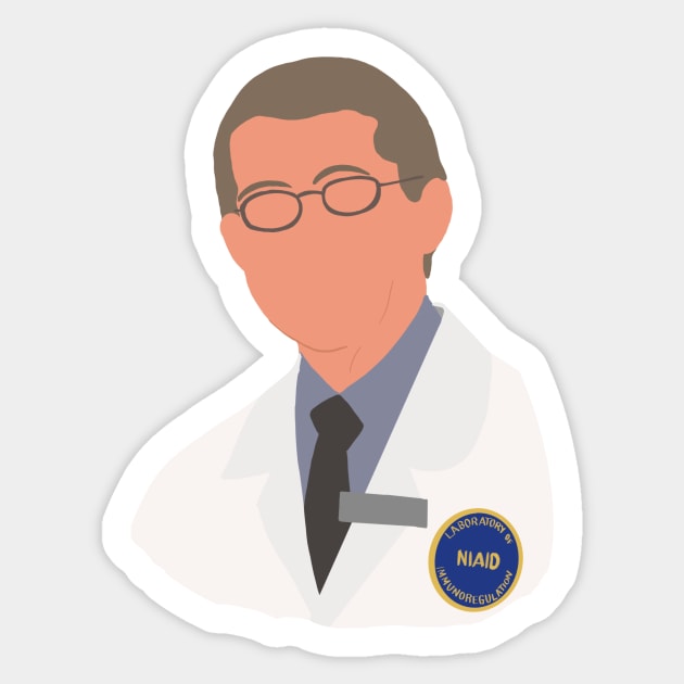 Dr. Fauci Portrait Sticker by GrellenDraws